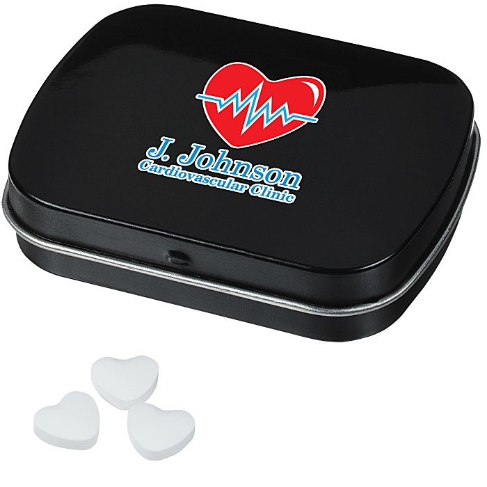Custom Mint Tin with Shaped Mints - Heart