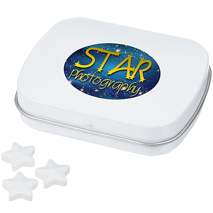 Custom Mint Tin with Shaped Mints - Star
