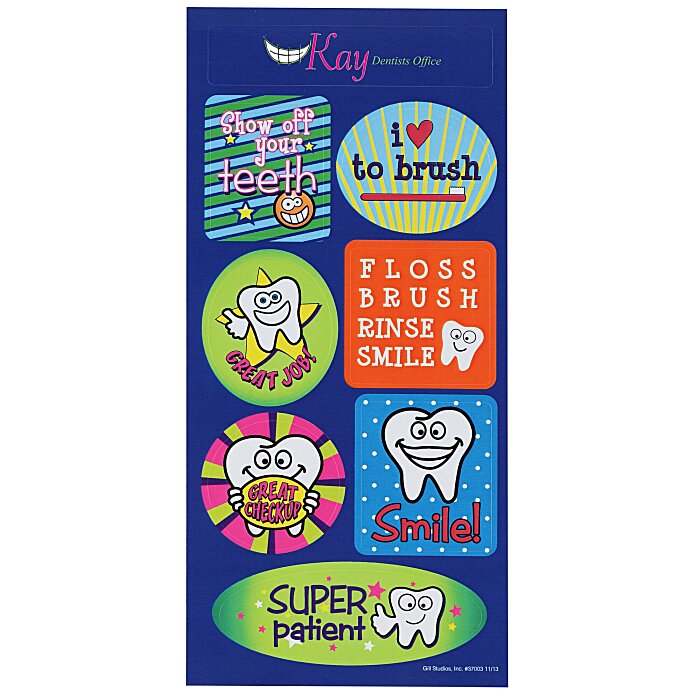 Custom Super Kid Sticker Sheet - Tooth Time