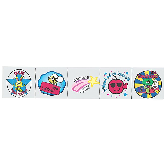Custom Super Kid 5 Tattoo Strip - Healthy Habits