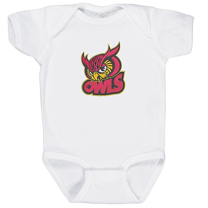 Custom Rabbit Skins Infant Onesie - White - Embroidered