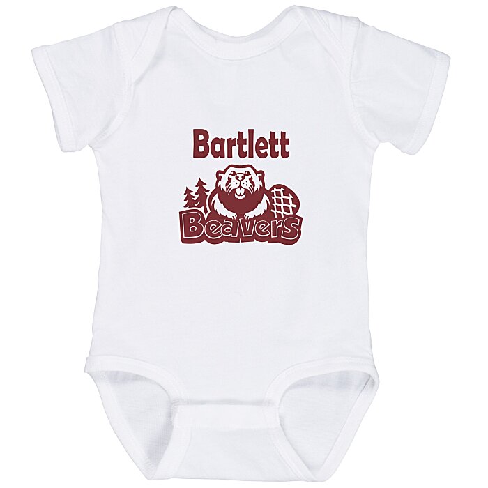 Custom Rabbit Skins Infant Fine Jersey Onesie - White