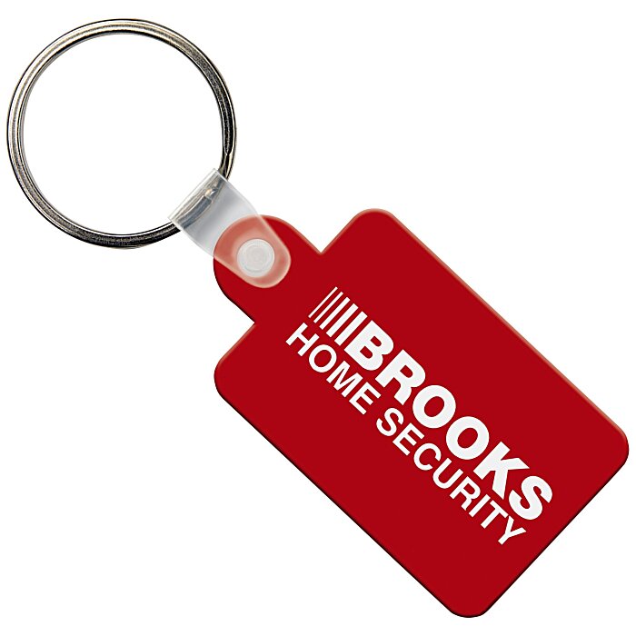 Custom Small Rectangle with Tab Soft Keychain - Opaque