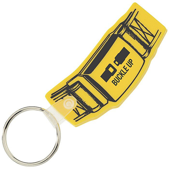 Custom Safety Belt Soft Keychain - Opaque