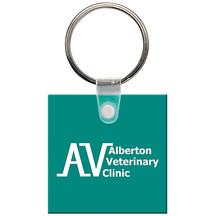Custom Small Square Soft Keychain - Opaque