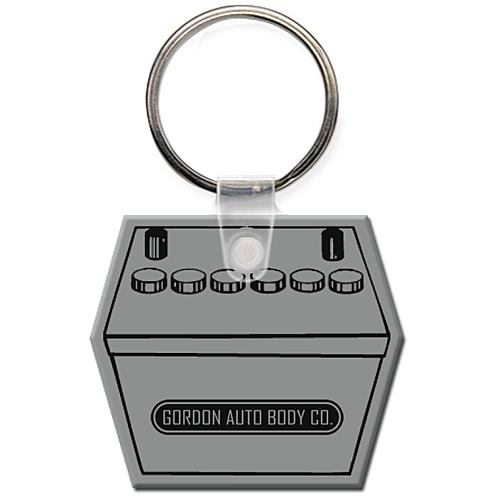 Custom Battery Box Soft Keychain - Opaque