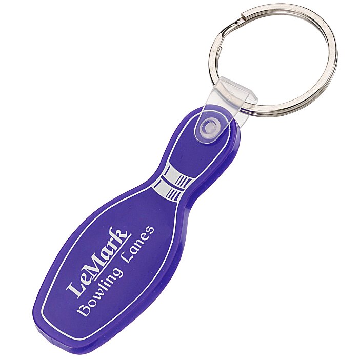 Custom Bowling Pin Soft Keychain - Opaque