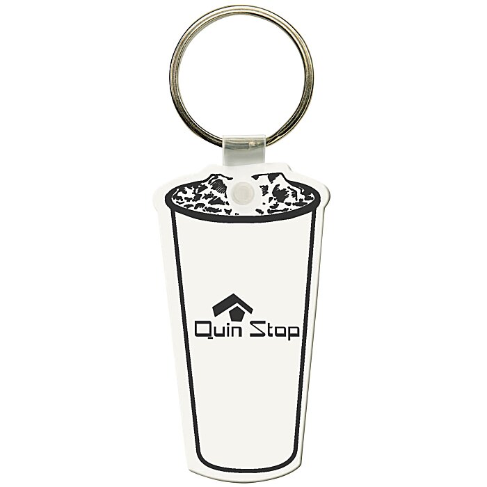 Custom Beverage Cup Soft Keychain - Opaque