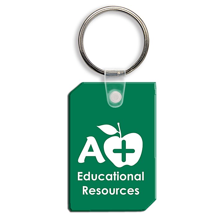 Custom Dimensional Rectangle Soft Keychain - Opaque