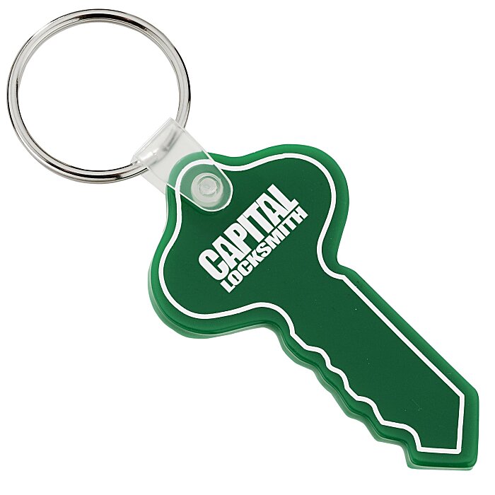 Custom Round Head Key Soft Keychain - Opaque