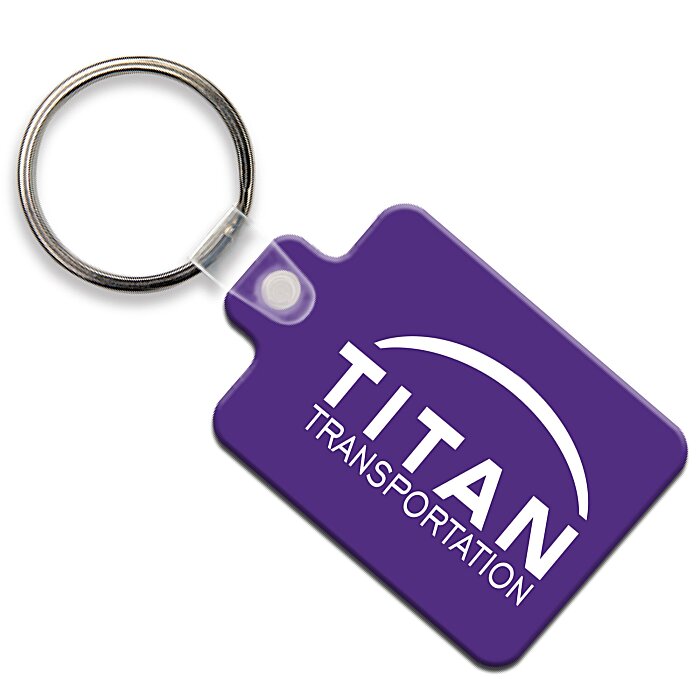 Custom Rectangle with Tab Soft Keychain - Opaque