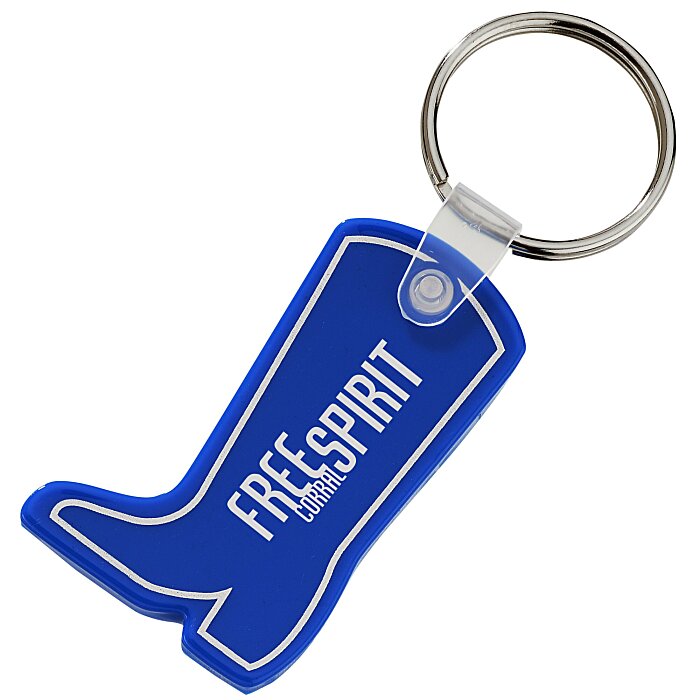 Custom Western Boot Soft Keychain - Opaque