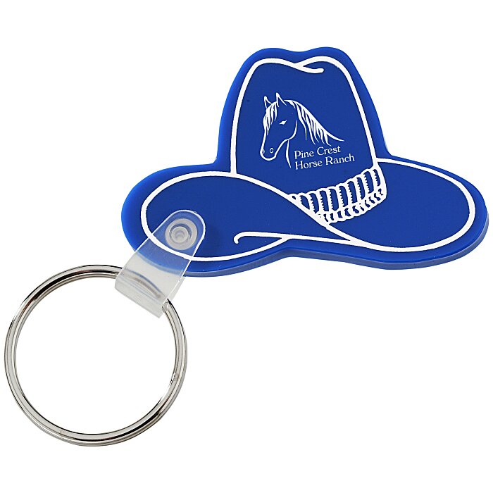 Custom Western Hat Soft Keychain - Opaque