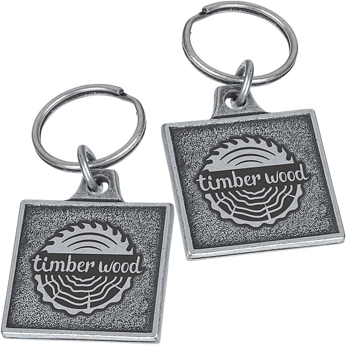 Custom Econo Metal Keychain - Square