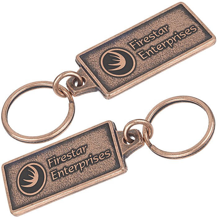 Custom Econo Metal Keychain - Rectangle