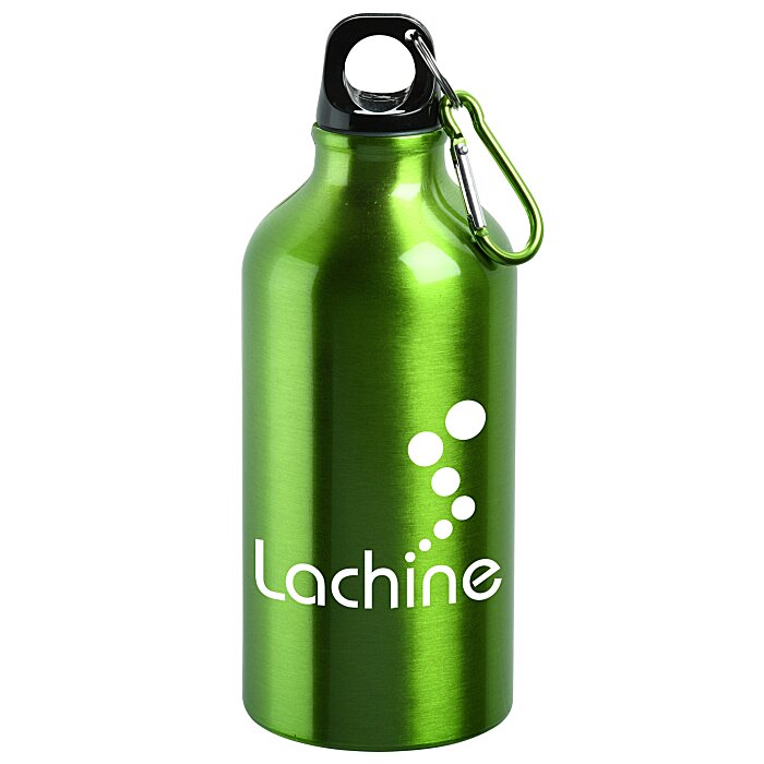 Custom Aluminum Water Bottle with Carabiner - 16 oz