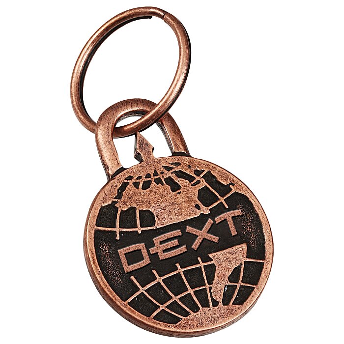 Custom Nail Friendly Econo Metal Keychain - Round