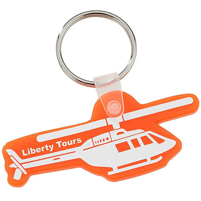 Custom Helicopter Soft Keychain - Translucent