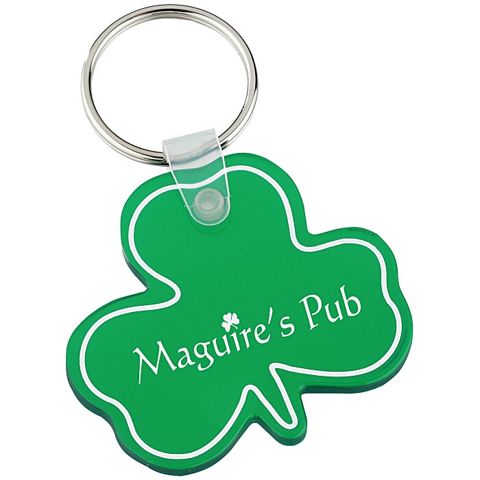 Custom Shamrock Soft Keychain - Translucent