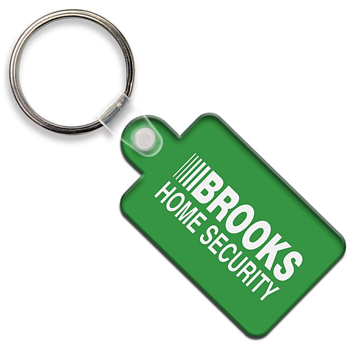 Custom Small Rectangle with Tab Soft Keychain - Translucent