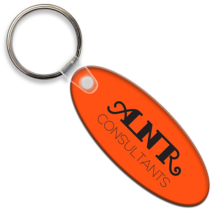 Custom Small Oval Soft Keychain - Translucent