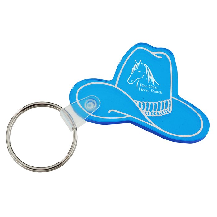 Custom Western Hat Soft Keychain - Translucent