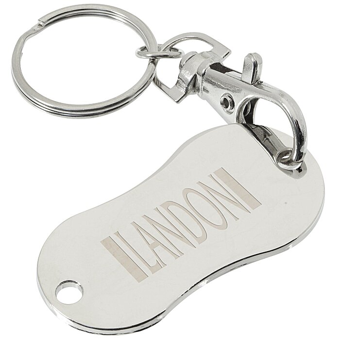 Custom Econo 2-in-1 Shopping Cart Coin Keychain