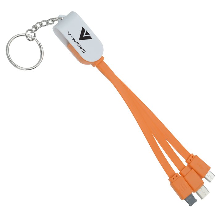 Custom Rotate Charging Cable Keychain