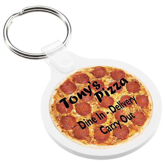 Custom Round Tab Soft Keychain - Full Colour
