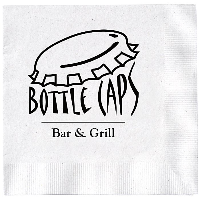 Custom Beverage Napkin - 2-ply - White
