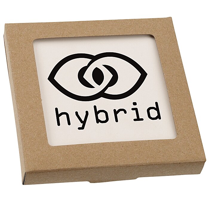 Custom Absorbent Stone Coaster Duo - Square