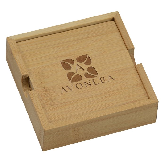 Custom Bamboo Coaster Set