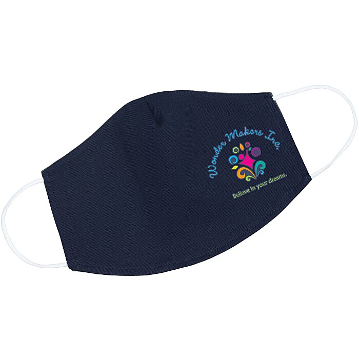 Custom Brushed Cotton Twill Face Mask - Full Colour