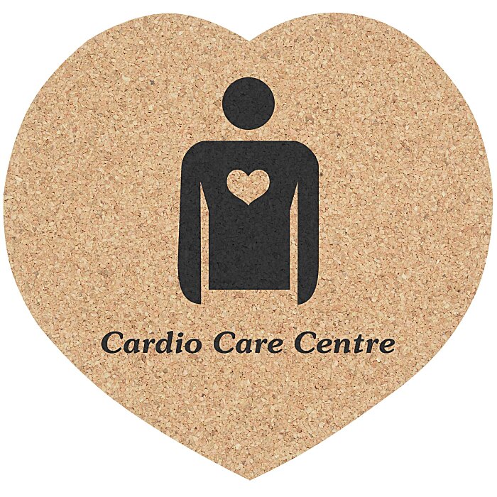 Custom Cork Coaster - Heart