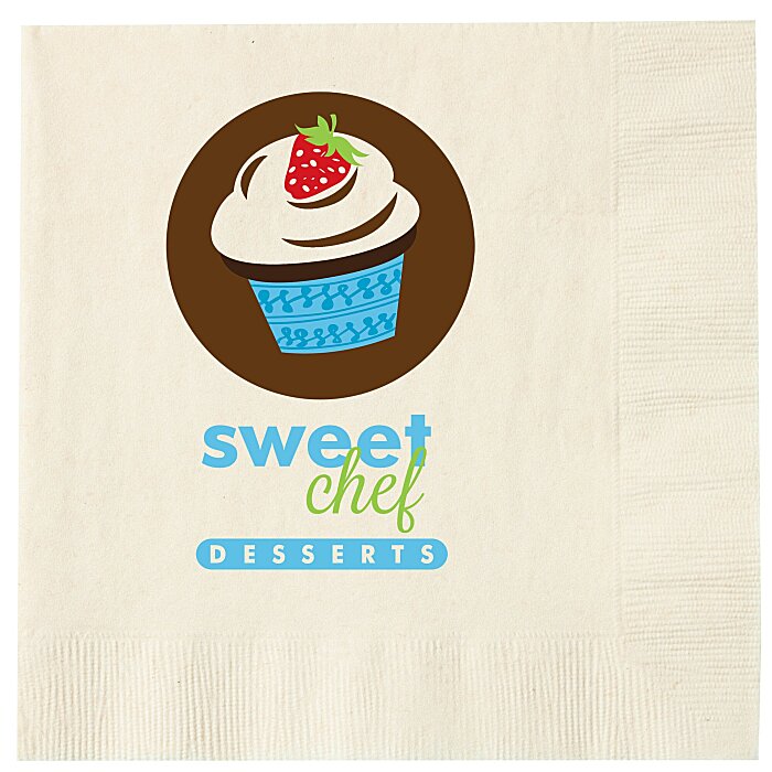 Custom Luncheon Napkin - 3-ply - Ivory - Full Colour