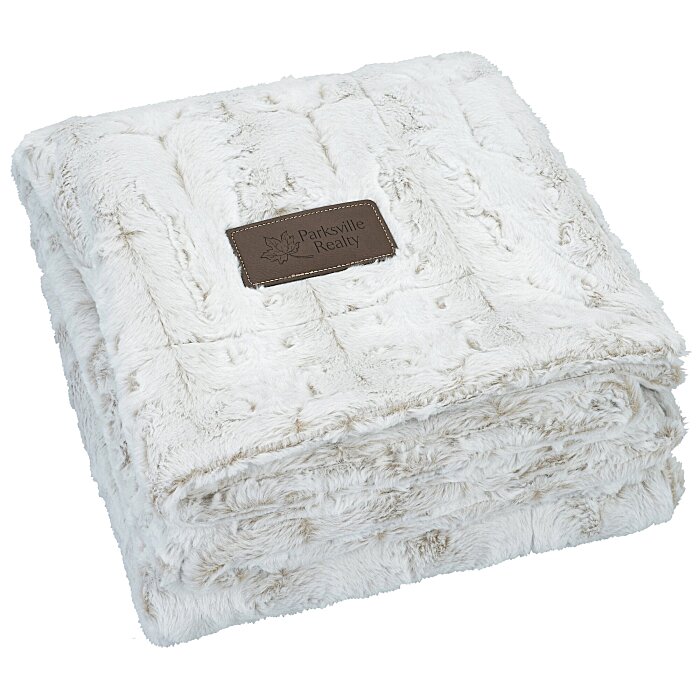 Custom Bordeaux Faux Fur Throw Blanket