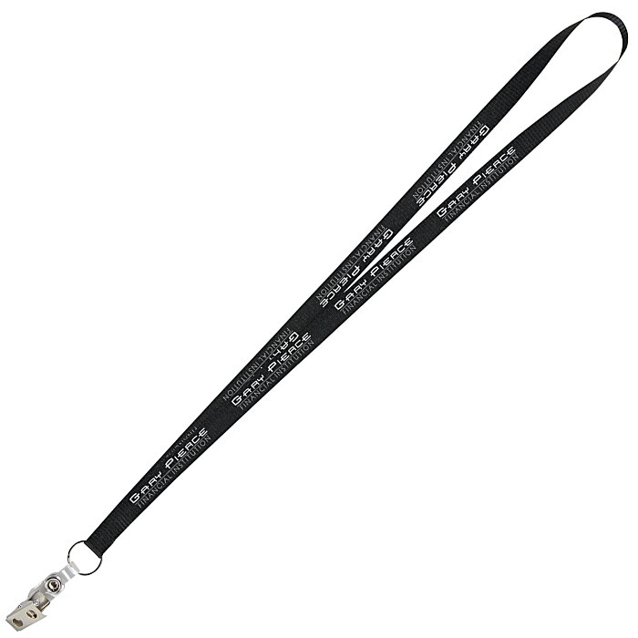 Custom Value Lanyard - 1/2 inch - Snap with Metal Bulldog Clip