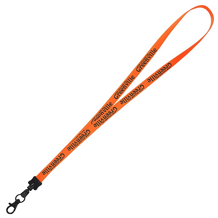 Custom Smooth Nylon Lanyard - 1/2 inch - 36 inches - Metal Lobster Claw