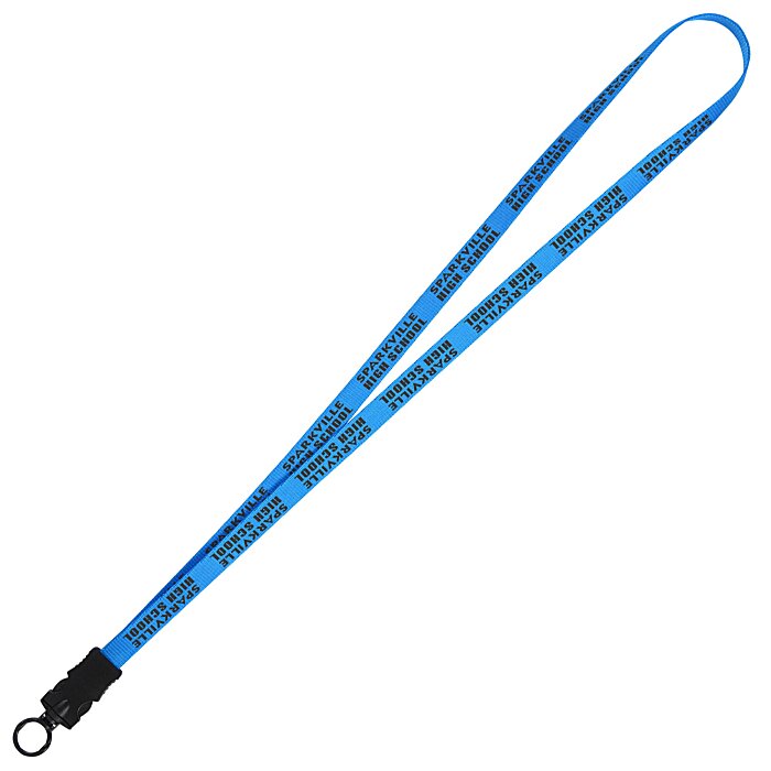 Custom Smooth Nylon Lanyard - 1/2 inch - 32 inches - Snap Buckle Release