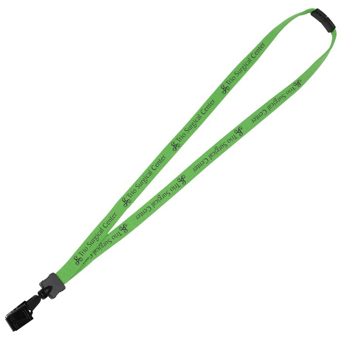 Custom Lanyard with Neck Clasp - 5/8 inch - 32 inches - Large Metal Bulldog Clip