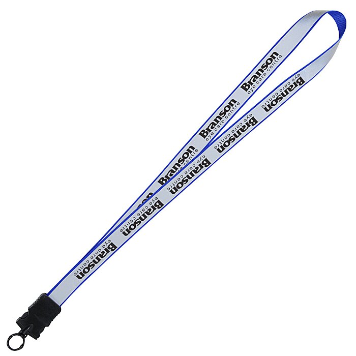 Custom Reflective Lanyard - 3/4 inch - 32 inches - Snap Buckle Release