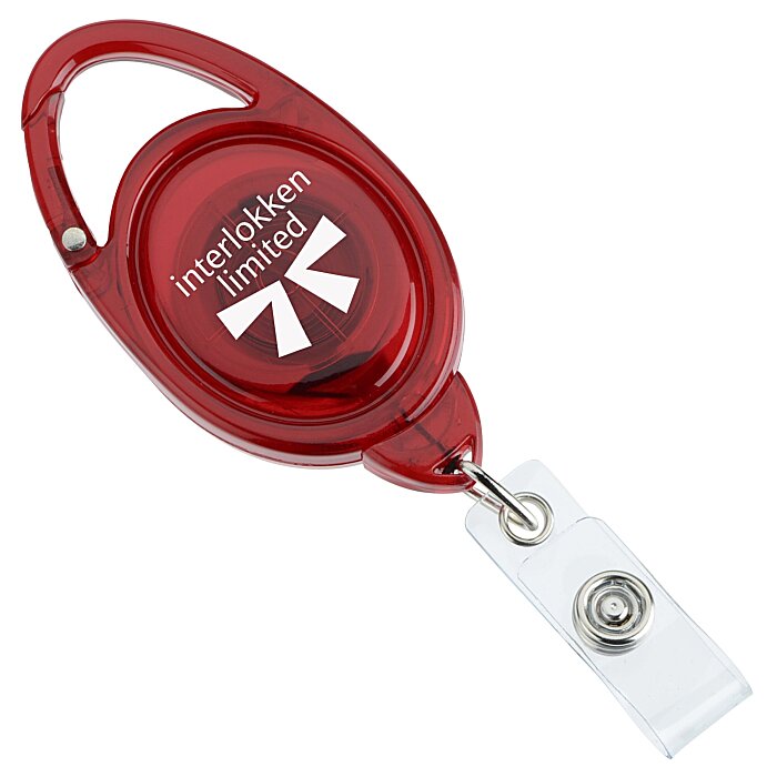 Custom Clip-On Secure-A-Badge - Translucent