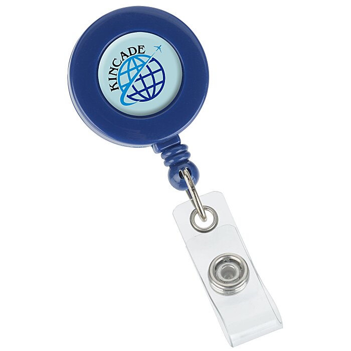Custom Bryce Domed Retractable Badge Holder with Alligator Clip