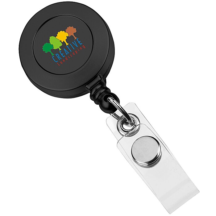 Custom Full Colour Retractable Badge Holder with Slip Clip