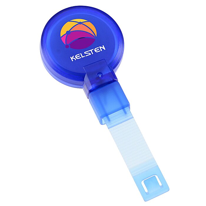 Custom Replay Retractable Badge Holder with Bulldog Clip - Translucent - Full Colour