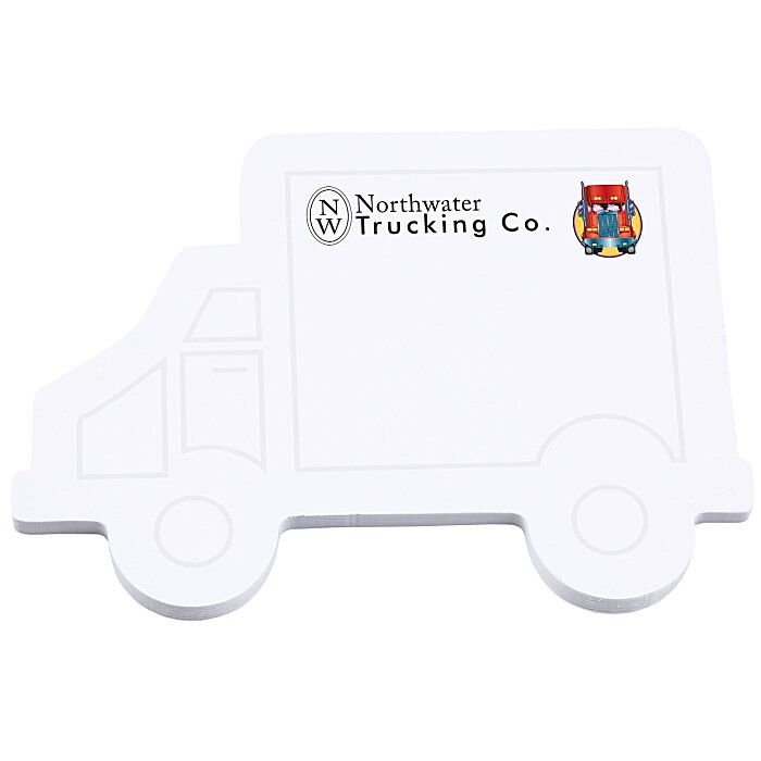 Custom Souvenir Sticky Note - Truck - 25 Sheet