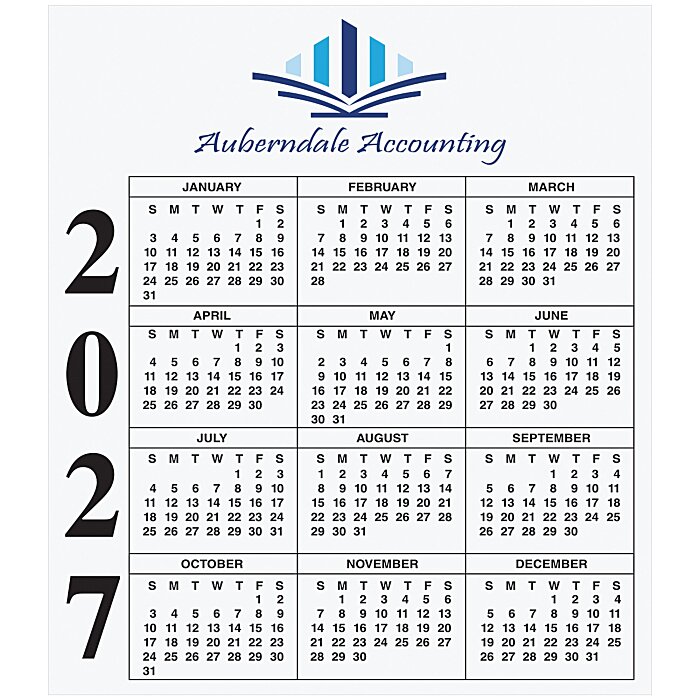 Custom Calendar Magnet - Small - White