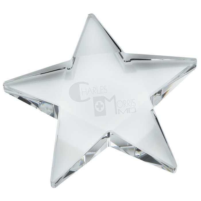 Custom Crystal Star Paperweight