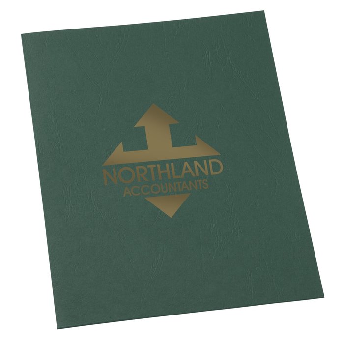 Custom Leatherette Paper Two-Pocket Presentation Folder