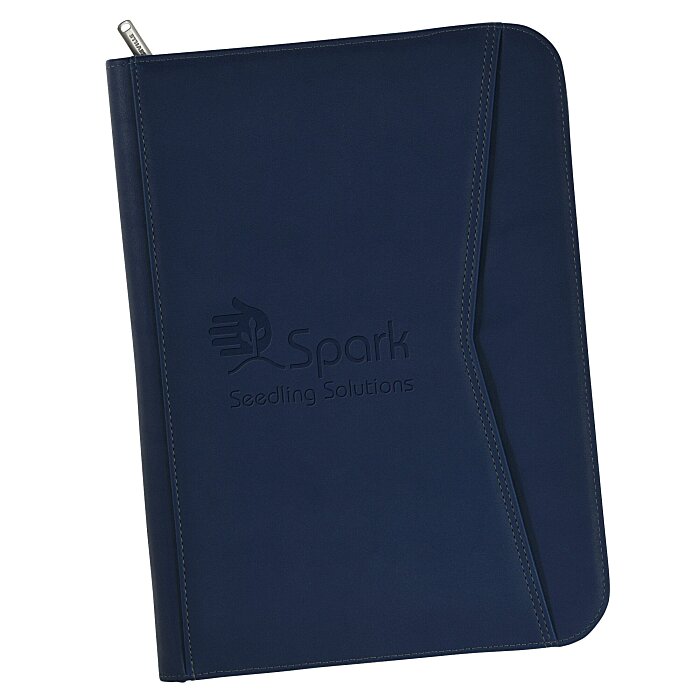 Custom Enterprise Zippered Padfolio - Debossed